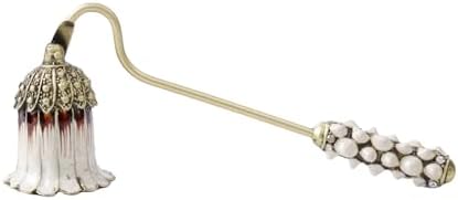Elynovaa White Candle Snuffer with Long Handle