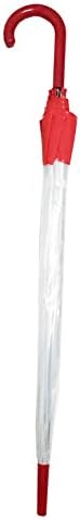 Elite America Red Trim Clear Bubble Umbrella - Stick Umbrella
