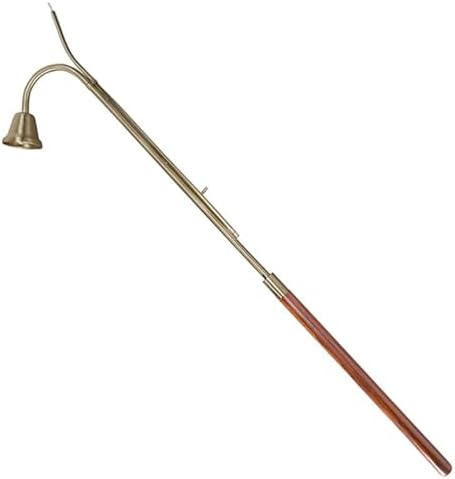 Trinity Church Supply Candlelighter with Bell Snuffer Brushed Brass Wood Handle 36 Inch