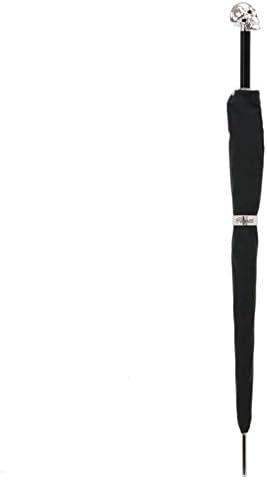 Pasotti Lux Silver Skull Walking Stick Umbrella W33