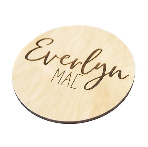 Personalized Wooden Baby Birth Announcement Sign 1