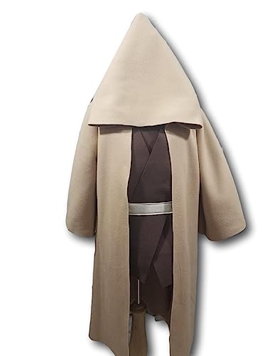 Deluxe Galaxy Wars Tan Hooded Robe Costume for Kids and Adults