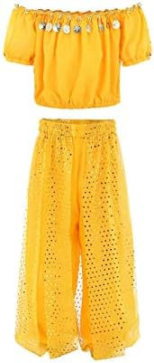 Girls Belly Dancer Handmade Chiffon Dance Outfit Set