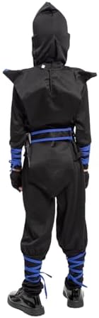 Kids Ninja Costume Set with Accessories for Boys Halloween Dress Up