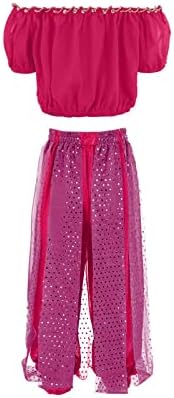 AMIMOJY Girl Belly Dance Costume Winter Kids Long Pant