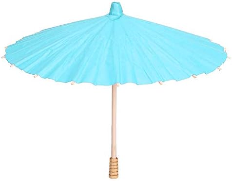 118 Inch Blue Handmade Oiled Paper Umbrella