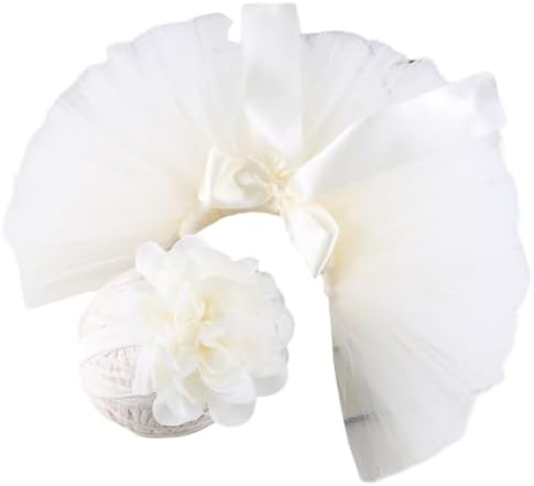 Vomdrok Newborn Baby Tutu Skirt Headband Set