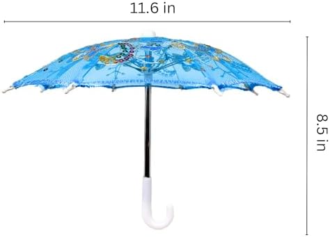 THY COLLECTIBLES 6 Mini Lace Parasols with Sequins