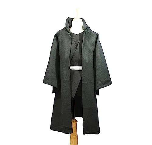 Deluxe Galaxy Wars Black Hooded Robe Costume Set