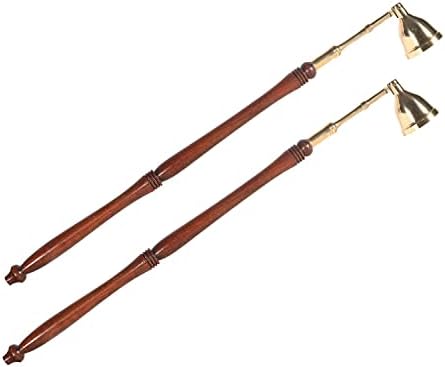 Incense Garden Candle Snuffer 2 Pack Brass Tip Wood Handle 1