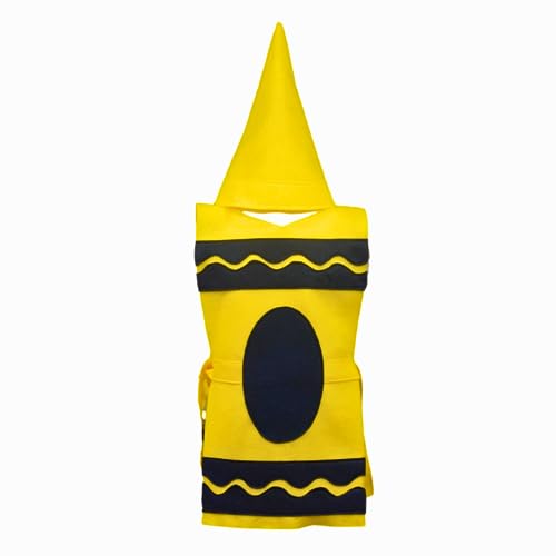 Yellow Crayon Costume Tunic and Hat for Babies to Adults