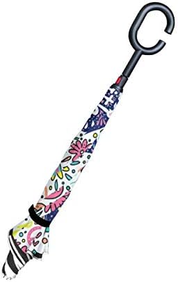 ALAZA Inverted Windproof Umbrella with Hook C-Handle