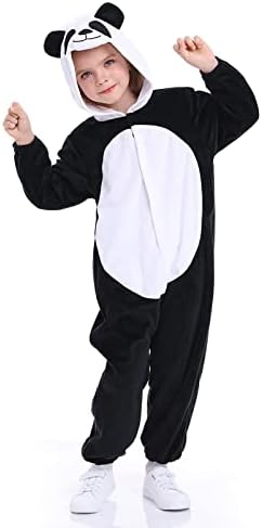 Funivals Unisex Panda Costume Pajamas Kids Halloween Jumpsuit