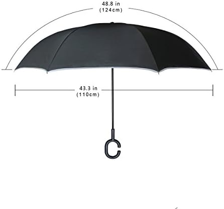 MRMIAN Ladybugs Windproof Stick Umbrella with Hook