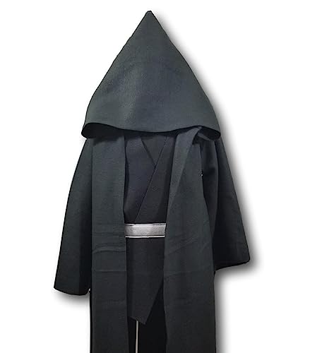 Deluxe Galaxy Wars Black Hooded Robe Costume Set