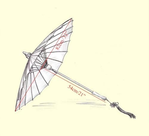 32 Bestage Handmade Oiled Silk Bamboo Umbrella