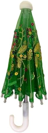 THY COLLECTIBLES 6 Mini Lace Parasols with Sequins