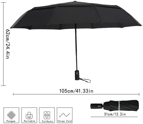 Windproof Travel Umbrella - Automatic Compact