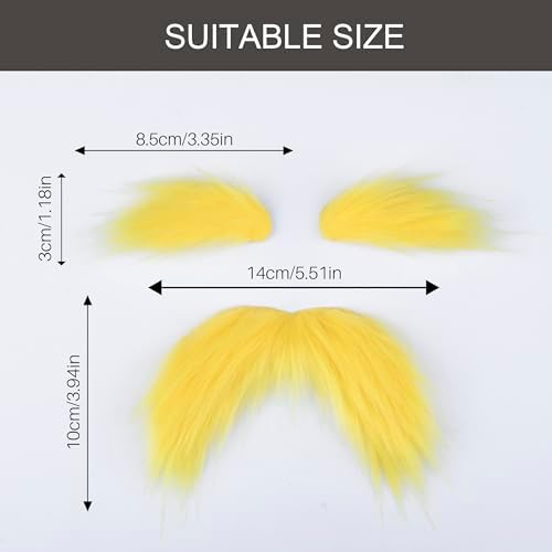 Yan Dream Fake Mustache and Eyebrows Set