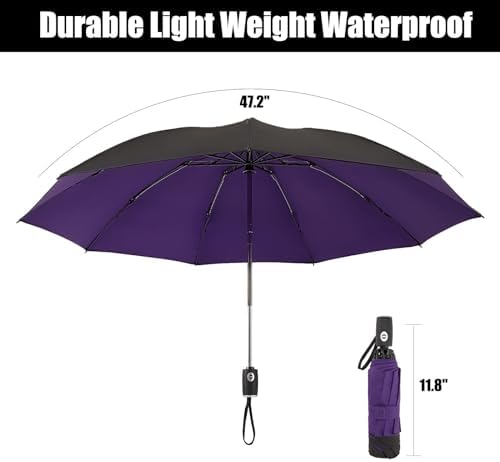 ElifeAcc Windproof Travel Umbrella - Auto Open Close for Men Women