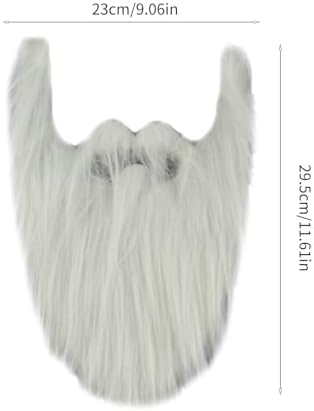 BOGEEL Halloween Fake Beard with Adjustable Elastic Rope and Cloth