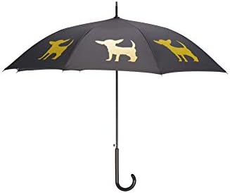 Premium Cavalier King Charles Spaniel Rain Umbrella - Marsala on Blue 1
