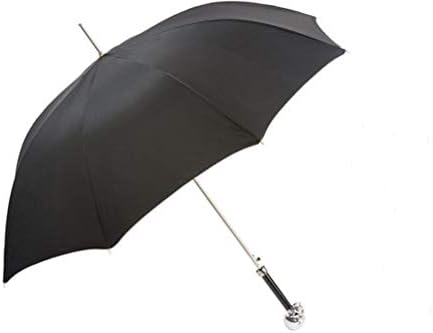 Pasotti Lux Silver Skull Walking Stick Umbrella W33