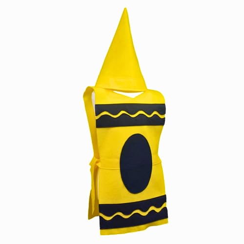 Yellow Crayon Costume Tunic and Hat for Babies to Adults