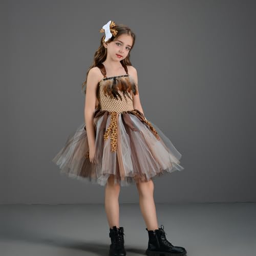 FYMNSI Halloween Costume for Girls with Tutu Dress and Hair Bow