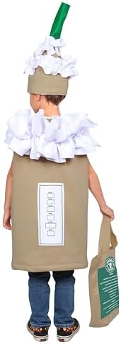 Dress Up America Coffee Costume for Kids - Frappuccino Latte Tunic Hat Bag
