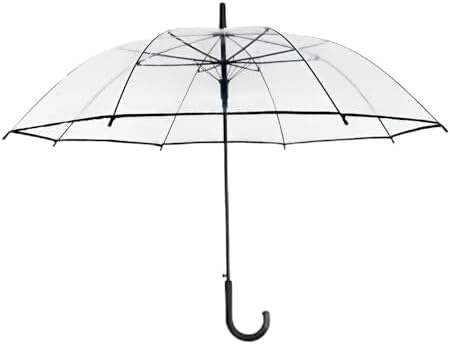 Mokcoliy Thick Transparent Umbrella 16-Rib Auto Open Windproof 1