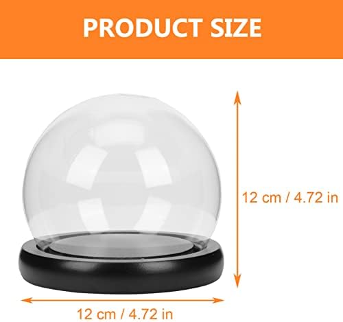 SOLUSTRE Decorative Glass Dome Jar with Base