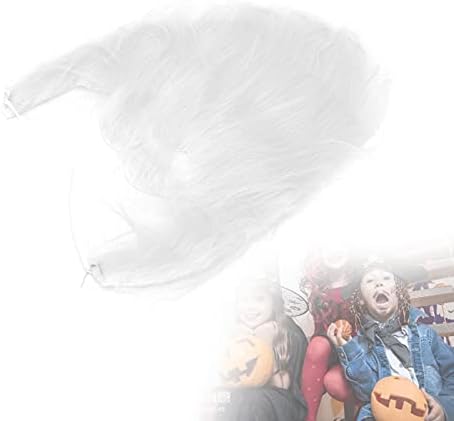White Plush Fake Beard with Elastic Band for Costume