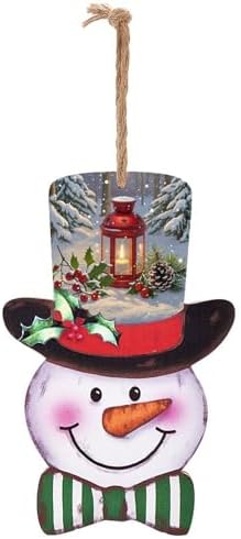Snowman Wooden Christmas Sign Holiday Decor