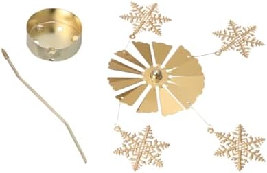 PRETYZOOM Rotating Windmill Tea Light Holder with Snowflake Design