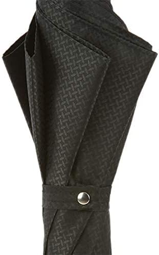 Pasotti Black Umbrella With Silver Toned Lion Handle