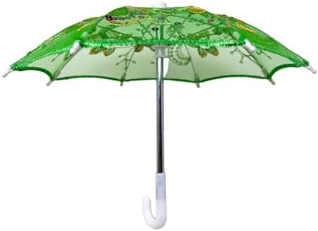 THY COLLECTIBLES 6 Mini Lace Parasols with Sequins
