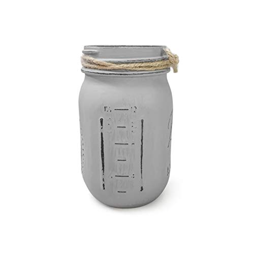 Light Gray Painted Mason Jar Centerpieces for Baby Showers