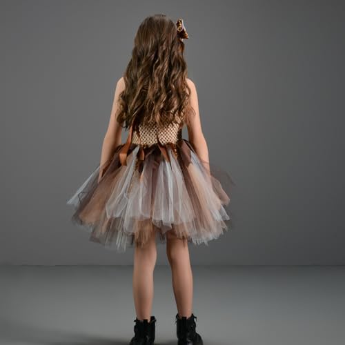 FYMNSI Halloween Costume for Girls with Tutu Dress and Hair Bow