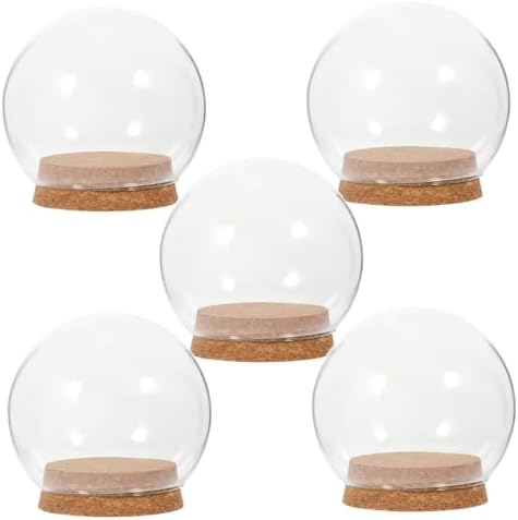 FOMIYES 5PCS Glass Dome Display Case 1