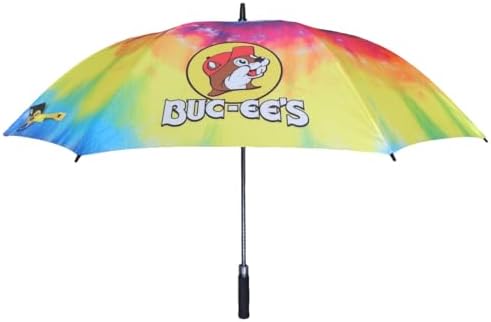 Buc-ees Tie-Dye Red Beaver Umbrella 58