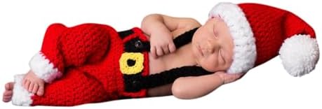 Cute Christmas Crochet Baby Boy Girl Outfit Set 1