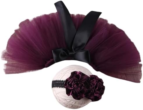 Vomdrok Newborn Baby Tutu Skirt Headband Set 1