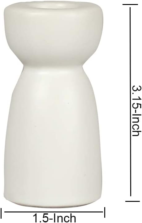 QIAOIDEA Ceramic Candlestick Holders 2 Pack 1
