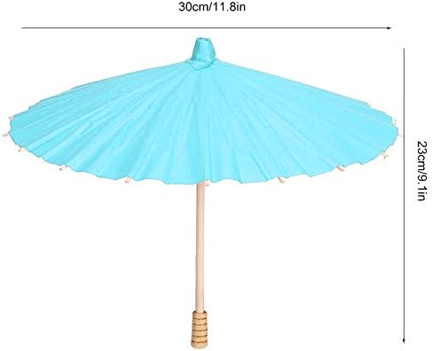 118 Inch Blue Handmade Oiled Paper Umbrella