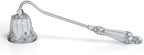 Elegant Silver Candle Snuffer with Pearl Inlay 1
