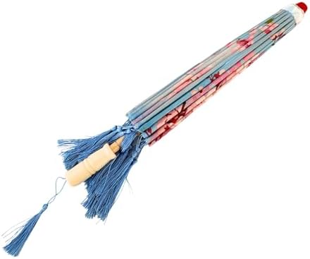 THY COLLECTIBLES 33 Silk Parasol Umbrella with Tassels