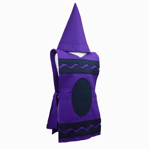 Crayon Costume Set Tunic and Hat Purple 1