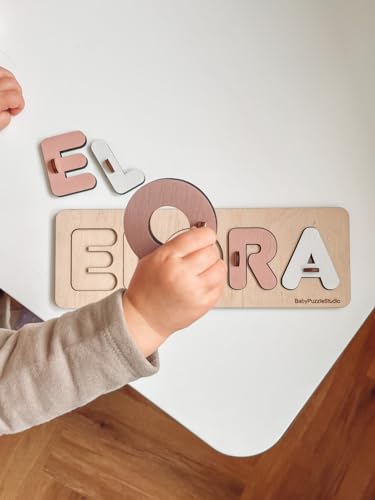 Pabawa Personalized Name Wood Puzzle Baby Gift 1