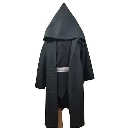 Deluxe Galaxy Wars Black Hooded Robe Costume Set